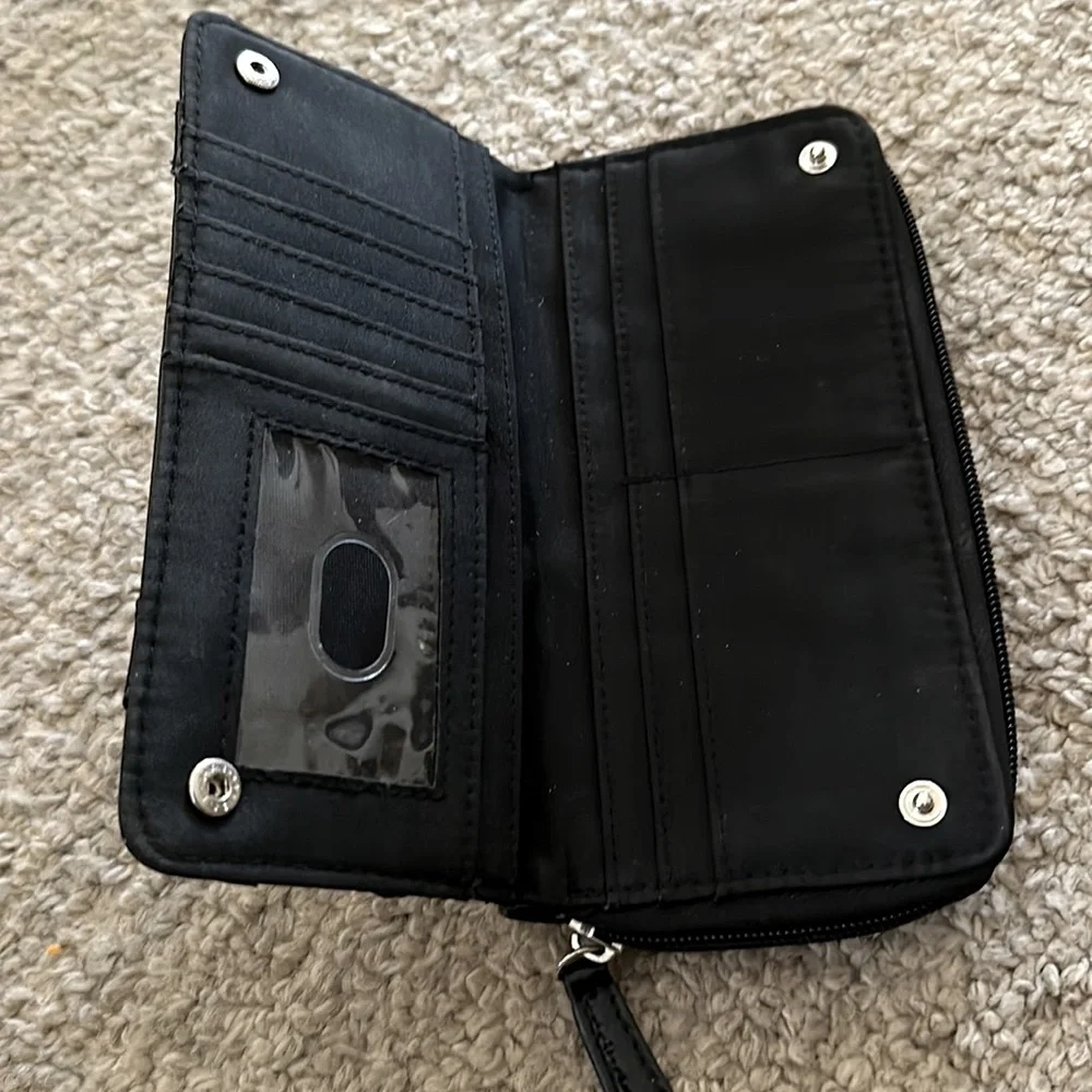 Kenneth Cole REACTION Black Faux Leather Wallet